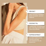 Coconut Coffee Body Scrub Cream Mild Exfoliating Dead Skin Moisturizing