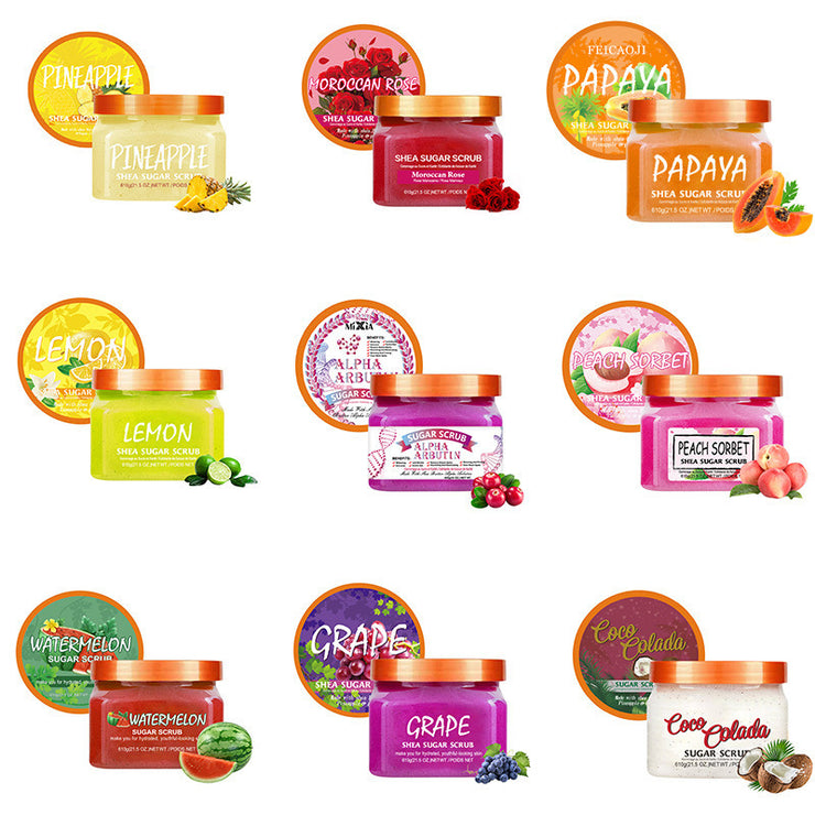 Facial Scrub Arbutin Sugar Salt Exfoliating